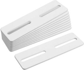 img 1 attached to 🔧 Pack of 10 White Flat Mending Plate Supports with Slots – Carbon Steel Straight Repair Plates Brace, Fixing Bracket Connector (Size: 5" x 1½", Thickness: ⅛")
