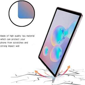 img 2 attached to 📱 Ultra-Thin Clear TPU Case for Samsung Galaxy Tab S7 Plus 12.4 Inch - Transparent Matte Back Cover