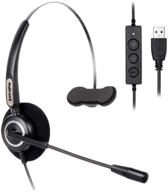 🎧 voicejoy office headset: noise cancelling usb business headset with microphone & volume control for laptops, pcs, and computers logo