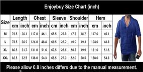 img 1 attached to 👕 Stylish and Comfortable: Enjoybuy Henley Shirts - Pullover Lightweight Men's Clothing