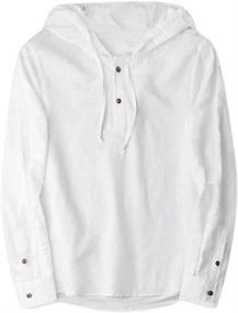 img 3 attached to 👕 Stylish and Comfortable: Enjoybuy Henley Shirts - Pullover Lightweight Men's Clothing