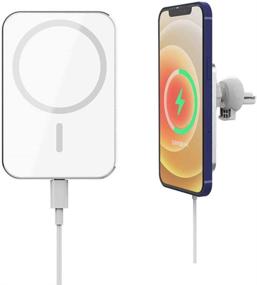 img 4 attached to JAVONY Magnetic Car Air Vent Mount Wireless Charger for iPhone 12 Series - Fast Charging & Automatic Clamping - Compatible with iPhone 12 Pro Max