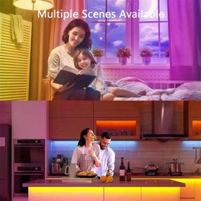 img 2 attached to 🔮 KIKO 133ft LED Lights for Bedroom: Color Changing Rope Lights with Bluetooth Controller - Perfect for TV Cabinet Party Decoration