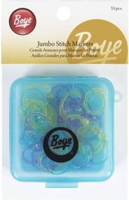 img 1 attached to 🧶 Boye 7582 Jumbo Stitch Markers Set for Knitting Needles Sizes 0 to 15 - Pack of 35