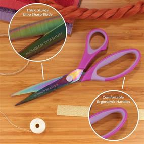 img 2 attached to Softgrip Titanium Scissors Set for Sewing, Arts, Crafts, Office - Jubilee Yarn - Purple (1 Set of 3)