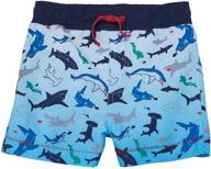 🦈 shark swim trunks for boys by mud pie logo