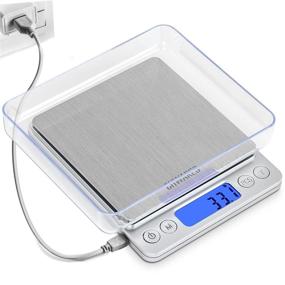 img 4 attached to 🔌 CHWARES Digital Kitchen Scales: USB Charging, 3Kg/0.1g Mini Food Scales for Cooking, Jewelry & More