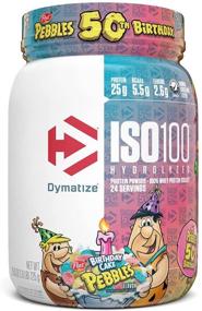 img 4 attached to 🎂 Dymatize ISO100 Гидролизованный протеин-порошок - сывороточный изолят, 25 г протеина, 5,5 г BCAA, без глютена, быстро усваивающийся, легко усваиваемый - вкус торта на день рождения, 1,6 фунта (возможны варианты упаковки)