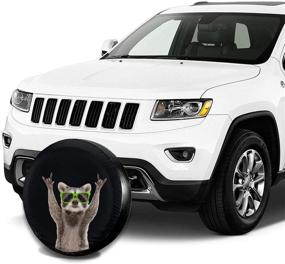 img 1 attached to 🤣 Hilarious Hitamus Funny Raccoon Tire Cover: Perfect Jeep Wrangler RV SUV Camper Travel Trailer Accessory for 15-Inch Wheels - Sunscreen, Dustproof, and Eye-Catching!