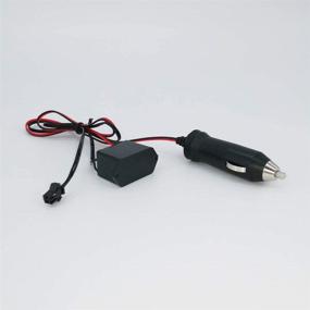 img 1 attached to АБАЛДИ Лампы из гибкого провода El Wire длиной 3 м/9 футов, 12 В постоянного тока, неоновые внутренние автомобильные фонари - светящиеся электро люминесцентные лампы для безопасности и атмосферы в автомобиле, синий.