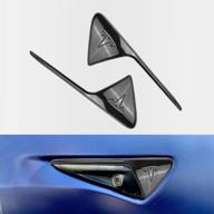 roccs tesla model 3 y x s turn signal cover abs plastic side markers side camera mirror indicator cover logo