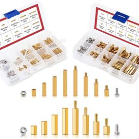 img 4 attached to 🔩 Hilitchi 240pcs Brass Spacer Standoff Screw Nut Assortment Kit for M2 and M3 sizes