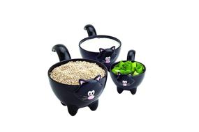 img 2 attached to Joie Meow Stackable Kitchen Measuring Cups Set for Cats - Assorted Colors