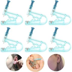 img 3 attached to 💙 Blue Ear Piercing Gun Kit - 6pcs Disposable Unit with Safety Features and Asepsis Pierce Kit for Piercing Supplies, including Ear Stud