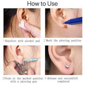 img 1 attached to 💙 Blue Ear Piercing Gun Kit - 6pcs Disposable Unit with Safety Features and Asepsis Pierce Kit for Piercing Supplies, including Ear Stud