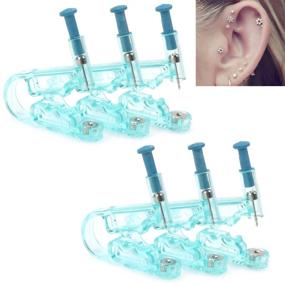 img 4 attached to 💙 Blue Ear Piercing Gun Kit - 6pcs Disposable Unit with Safety Features and Asepsis Pierce Kit for Piercing Supplies, including Ear Stud