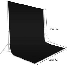 img 3 attached to Lidlife 6x9ft Black Screen Backdrop for Photography – Collapsible Polyester Fabric Curtain Background | Ideal for Photo Video Studio (Stand NOT Included)