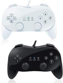 img 4 attached to 🎮 VOYEE Classic Controller 2 Pack - Wired Pro Controllers for Wii Console, Compatible with Nintendo Wii - Black/White