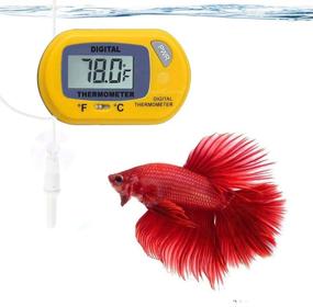img 3 attached to 🌡️ SunGrow LCD Digital Betta Thermometer: Accurate Water Temperature Reading for Betta Fish Tank, Promotes Ideal Habitat, Easy Installation, Includes 2 Suction Cups and Battery