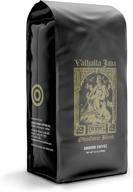 ☕ 12 oz. valhalla java ground coffee: world's strongest coffee, organic, fair trade, arabica & robusta blended (1-pack) logo