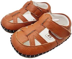 img 2 attached to Comfortable and Stylish Neband Baby Leather Closed Toe Sandals for Toddler Boys and Girls: Perfect for Summer Outdoor Activities