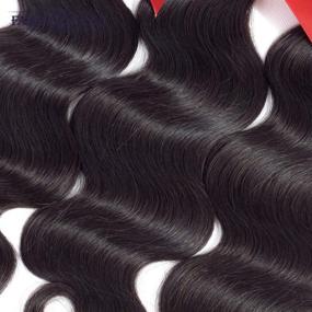 img 1 attached to Fashion Bundles Closure Brazilian Unprocessed Hair Care and Hair Extensions, Wigs & Accessories