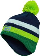 stay warm and stylish with lego wear boys' striped knit hat featuring wind stopper membrane and 3m scotchlite reflector badge logo