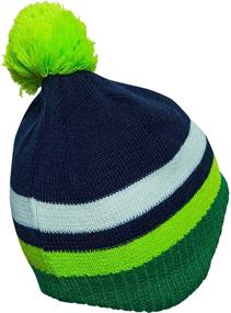 img 2 attached to Stay Warm and Stylish with LEGO Wear Boys' Striped Knit Hat featuring Wind Stopper Membrane and 3M Scotchlite Reflector Badge