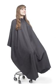 img 4 attached to 💇 Premium Black Hair Cutting Cape for Adults - Large Lightweight Water Resistant Salon Cape - Snap Closure - 60in x 57.5in - Essential Barber Accessories for Perfect Haircuts!