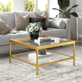 img 4 attached to ✨ Henn&Hart Alexis Coffee Tables, 32", Brass" - Striking Brass Coffee Tables by Henn&Hart: Discover the Elegant 32" Alexis Collection