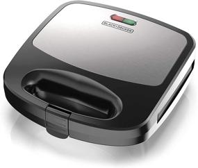 img 4 attached to 🥪 Black+Decker WM2000SD 3-in-1 Waffle Grill & Sandwich Maker - Compact Design, Black/Silver