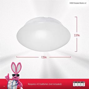 img 2 attached to Energizer 39677 Activated LED Ceiling Light - Battery Operated, 300 Lumens, Wireless, 🔋 15ft. Motion Sensing, Ideal for Laundry Room, Closets, and More - 1 Pack, White