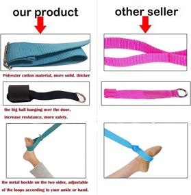 img 3 attached to 🦵 Enhance Flexibility & Perfect Splits with tchrules Leg Stretcher Stap: Door Flexibility & Stretching Strap