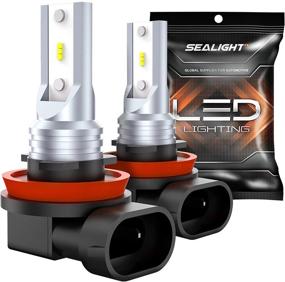 img 4 attached to 🚗 SEALIGHT H11 H16 H8 LED Fog Lights Bulbs - 6000K Xenon White, 200% Brightness - Plug and Play, 12 CSP Chips - Fog Lights LED Replacement for Cars, Trucks (Pack of 2)