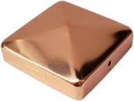 🔺 3.5&#34; x 3.5&#34; solid copper pyramid post cap for true wood posts (actual 3.5&#34; x 3.5&#34;) - exclusive fit logo