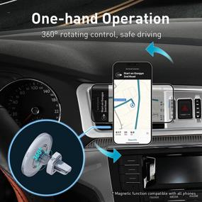 img 2 attached to 📱 MiLi 15W Magnetic Wireless Car Charger: Convenient Phone Holder & Mag-Safe Car Mount Clamp for iPhone 13/12 - Compatible with All Phones (White)