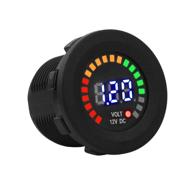 voltmeter akozon motorcycle digital waterproof logo