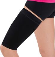 🏋️ compressive thigh sleeve – support for hamstring, quadriceps, groin pulls and strains – ideal for running, basketball, tennis, soccer, and sports – single athletic thigh sleeve логотип