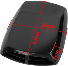 img 1 attached to 🚘 Enhance Your Car's Style and Performance with ZYHW Car Air Flow Intake Scoop Vent Cover Hood Check Pattern Black