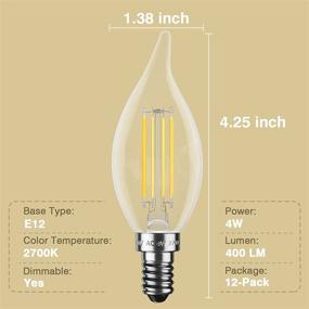 img 3 attached to SHINESTAR Dimmable Chandelier Equivalent Candelabra Industrial Electrical