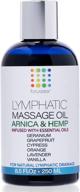 🌿 lymphatic massage oil: effective hemp oil for lymphatic drainage & post-surgery recovery | water retention relief, liposuction 360 lipo, bbl, tummy tuck, lipo foam, massager | arnica & lavender | 8oz logo