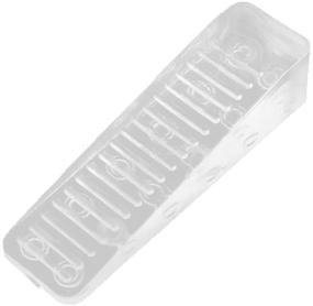 img 1 attached to 🚪 Rocky Mountain Goods Clear Wedge Door Stop - Ribbed Bottom for Maximum Grip - Perfectly Concealed in Any Room - Ideal for Carpet, Hardwood, or Tile Floors