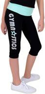 stretch comfort gymnastics foldover leggings logo