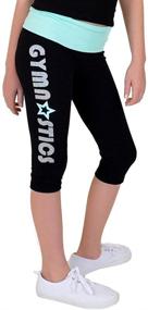 img 4 attached to Stretch Comfort Gymnastics Foldover Leggings