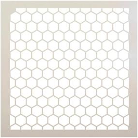 img 2 attached to 🐝 StudioR12 Honeycomb Stencil: Country Repeating Pattern for Journaling, Painting, DIY Home Decor - 6 x 6-inch Reusable Mylar Template