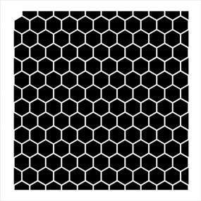 img 1 attached to 🐝 StudioR12 Honeycomb Stencil: Country Repeating Pattern for Journaling, Painting, DIY Home Decor - 6 x 6-inch Reusable Mylar Template