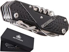 img 4 attached to Versatile and Compact: SWITCHEDGE 14-in-1 Black Pocket Knife – Your Ultimate Multi-Tool Companion!