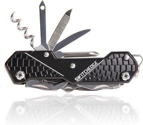 img 1 attached to Versatile and Compact: SWITCHEDGE 14-in-1 Black Pocket Knife – Your Ultimate Multi-Tool Companion!