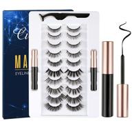 👁️ cuckoo magnetic eyelashes and eyeliner kit - 3d reusable false magnetic eyelashes for natural look - set of 10 pairs magnetic eyelashes with 2 tubes of magnetic eyeliner - complete false eye lash kit logo