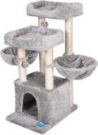 🐱 premium multi-level cat tree condo furniture featuring sisal-covered scratching posts for kittens, cats, and pets - hey-brother logo